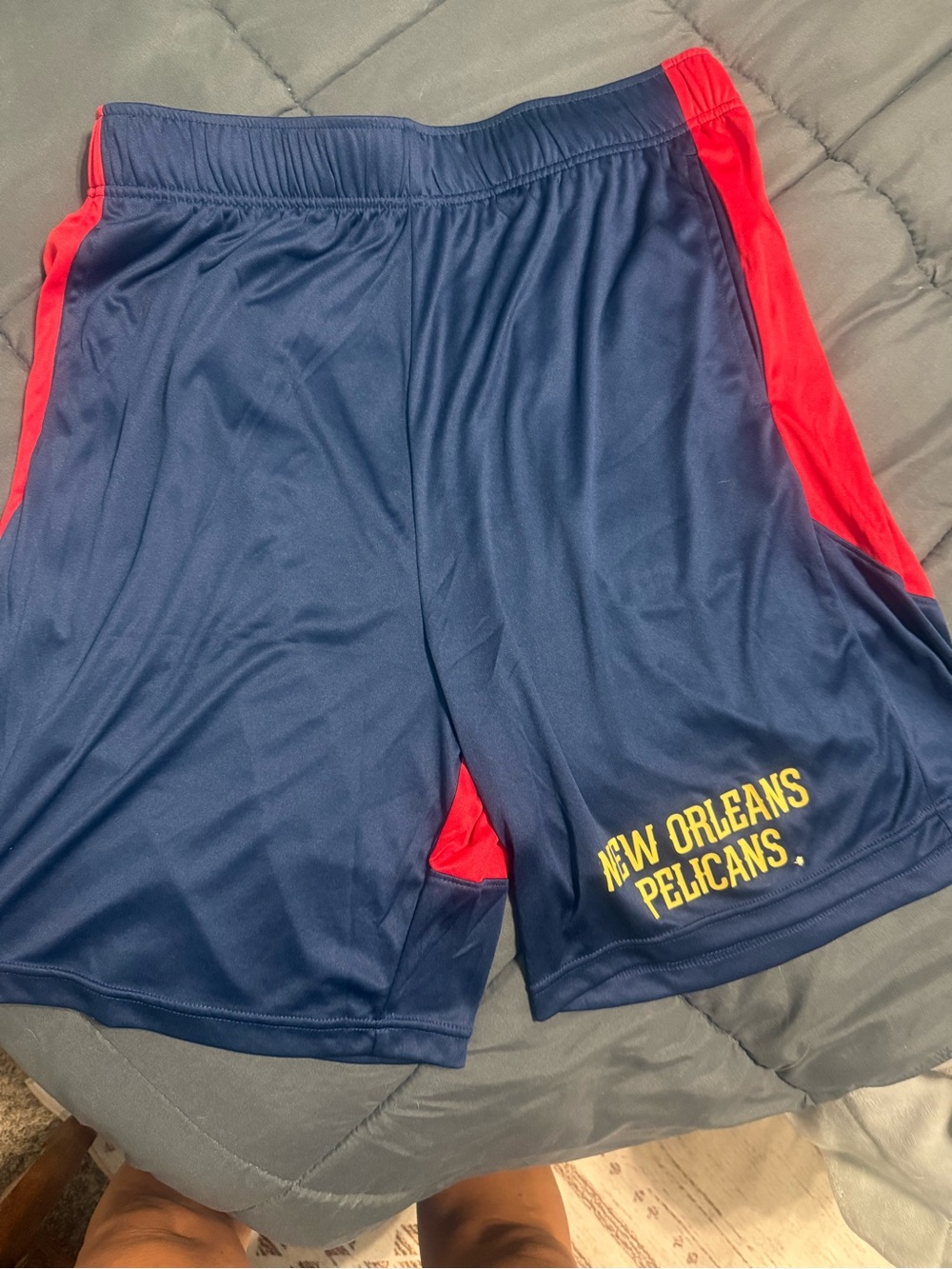 Logo Athletic Navy and Red Men's Athletic New Orleans Pelicans Shorts